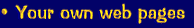 Setting up your own Web Pages